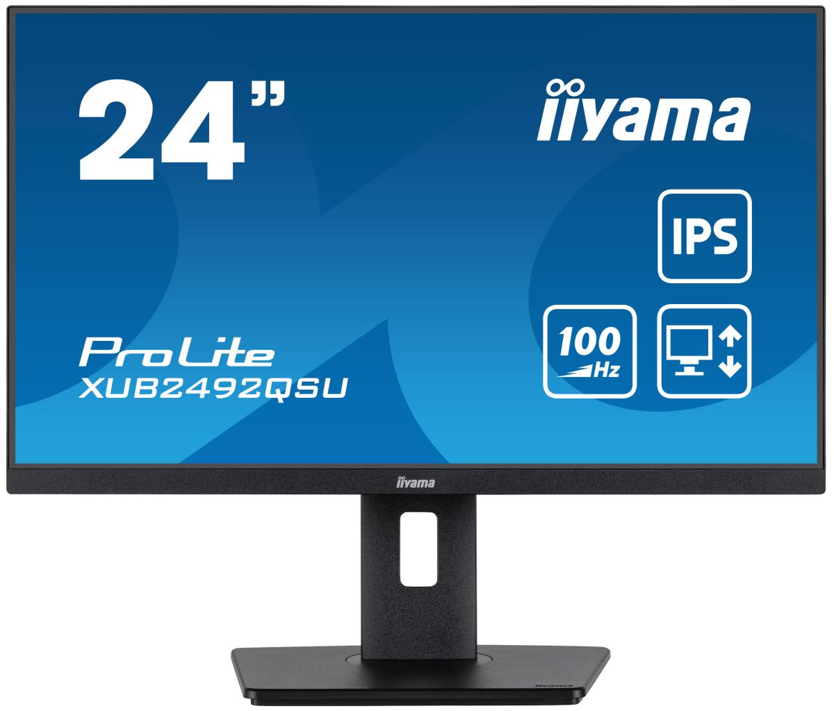 IiYAMA Desktop Monitor - ProLite XUB2492QSU-B1 - 24in - 2560x1440 (WQHD) - Black