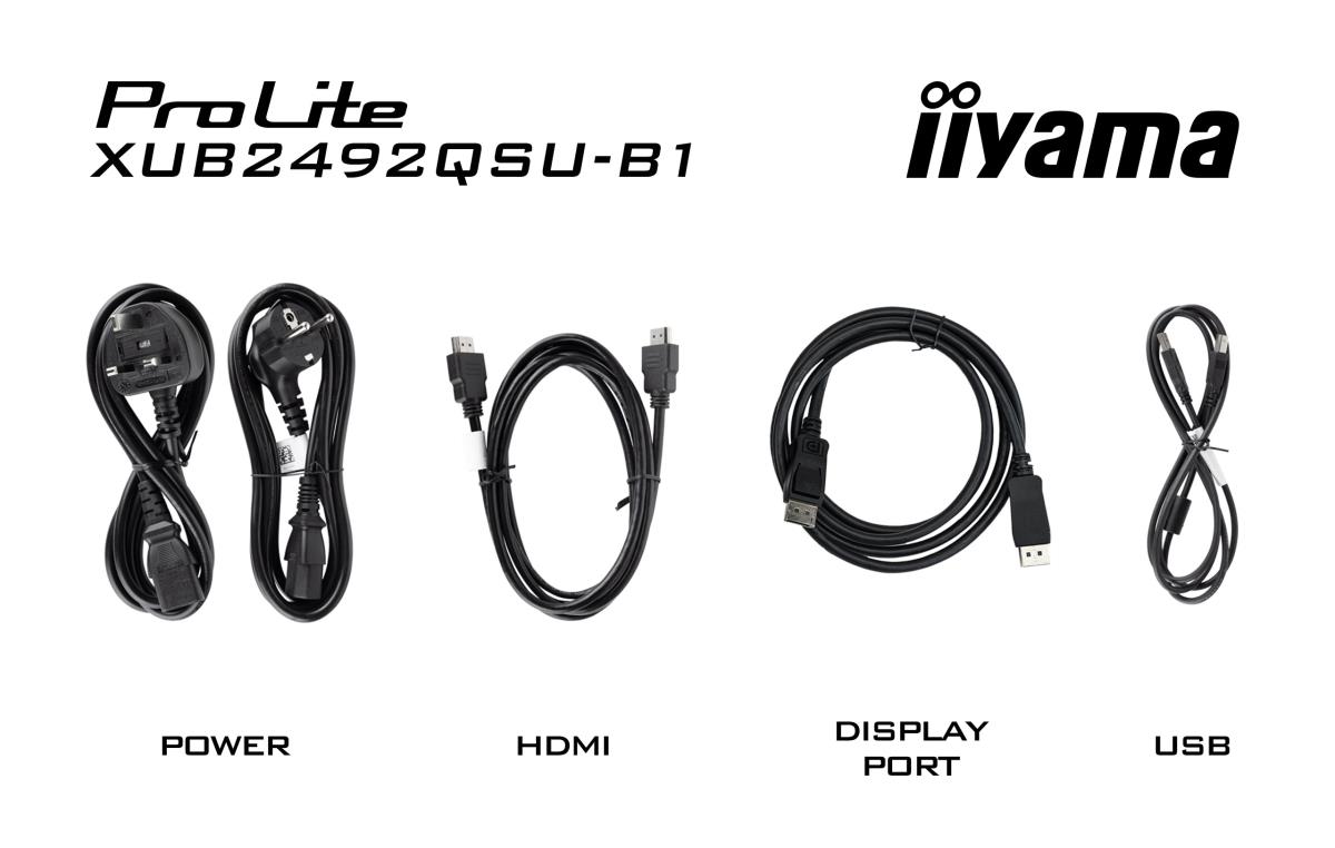 IiYAMA Desktop Monitor - ProLite XUB2492QSU-B1 - 24in - 2560x1440 (WQHD) - Black