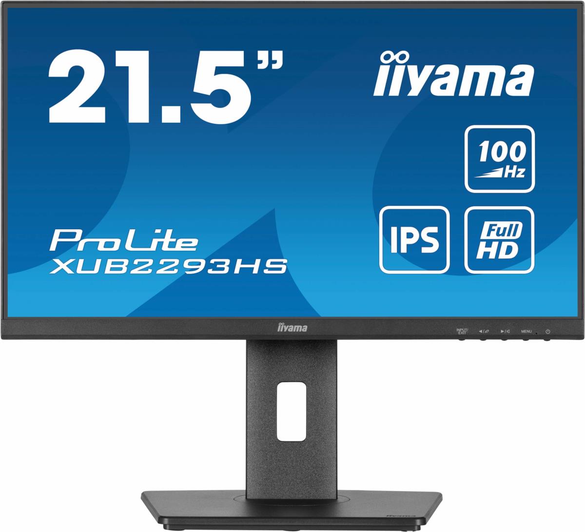 IiYAMA Desktop Monitor - ProLite XUB2293HS-B6 - 22in - 1920x1080 (FHD) - Black