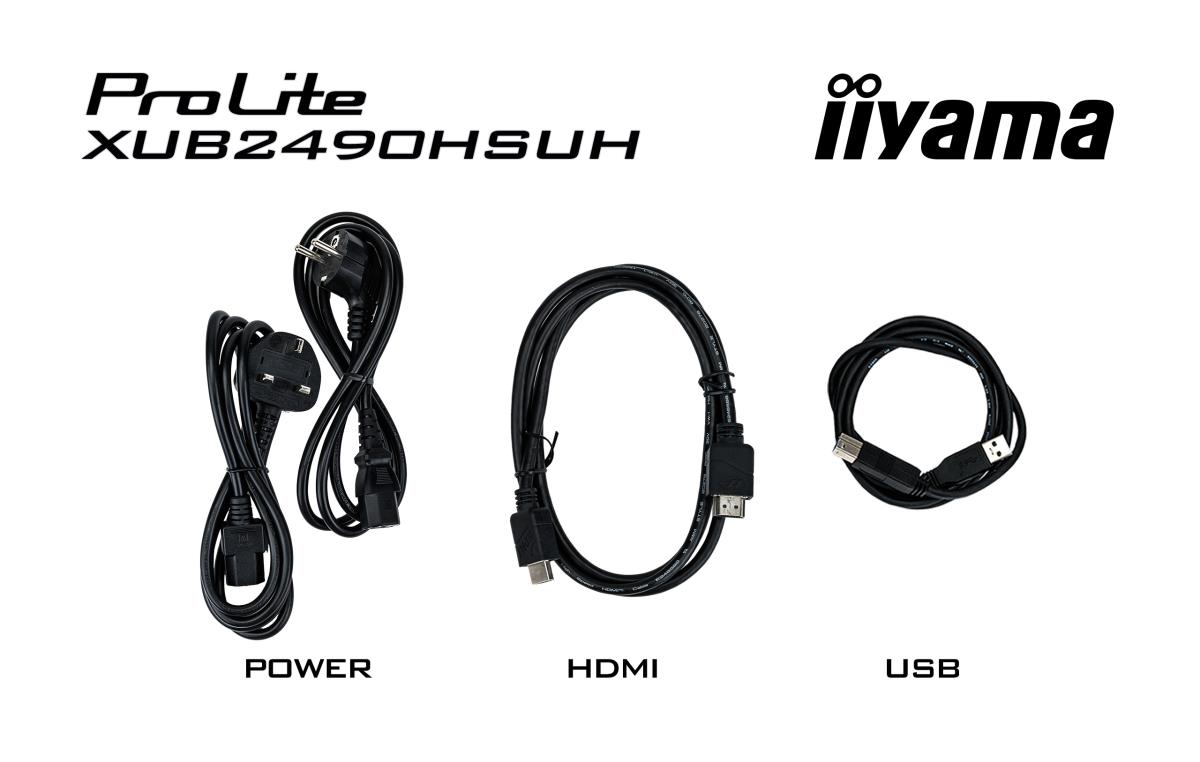 IiYAMA Desktop Monitor - ProLite XUB2490HSUH-B2 - 24in - 1920x1080 (FHD) - Black