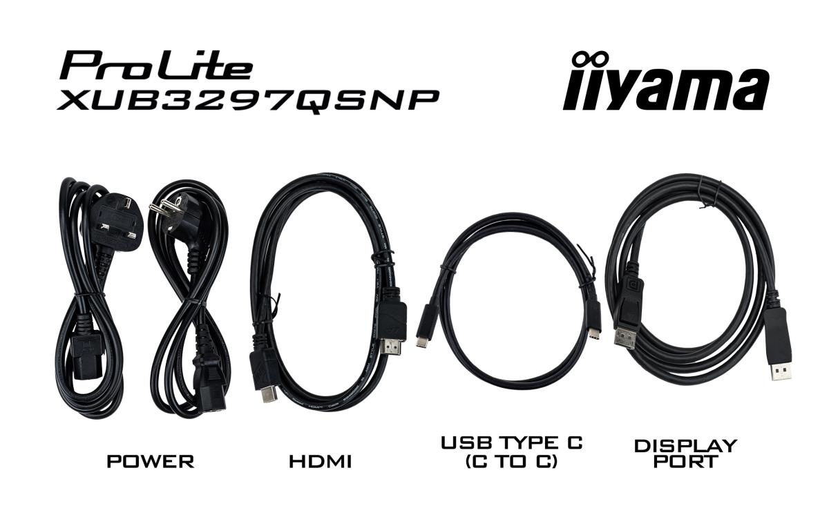 IiYAMA Desktop USB-C Monitor - ProLite XUB3297QSNP-B1 - 32in - 3840x2160 (UHD) - Black