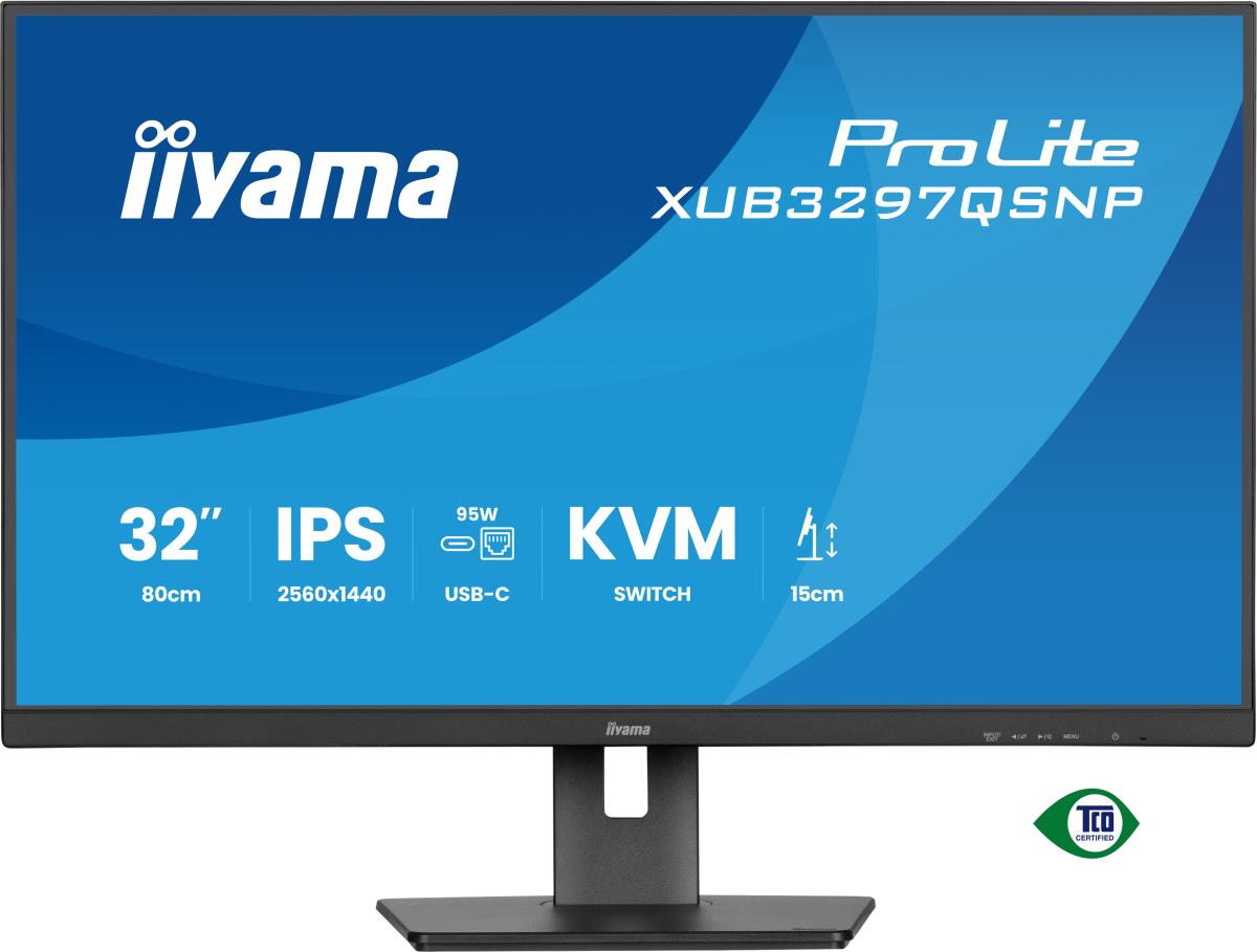 IiYAMA Desktop USB-C Monitor - ProLite XUB3297QSNP-B1 - 32in - 3840x2160 (UHD) - Black