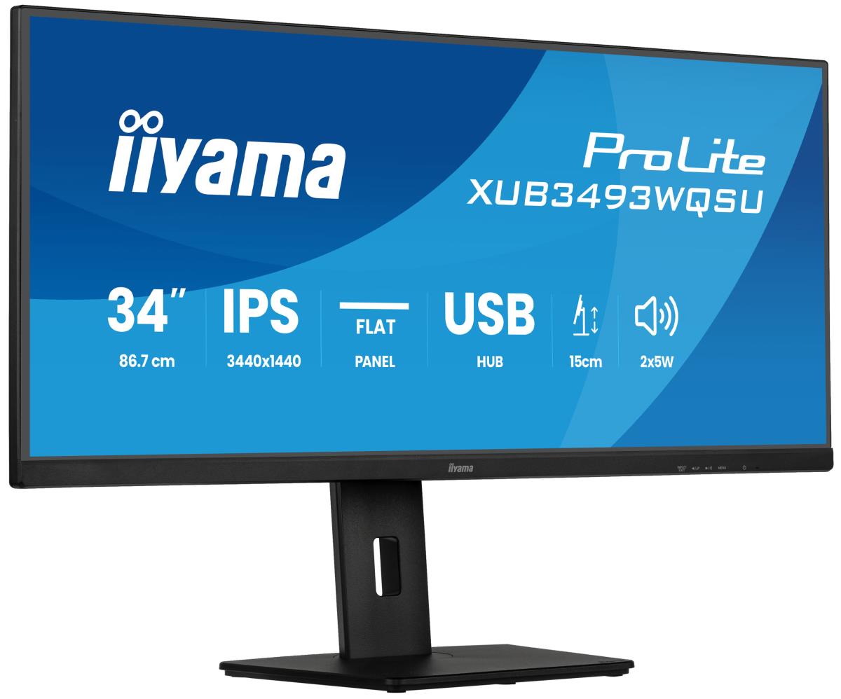 IiYAMA Desktop Monitor - ProLite XUB3493WQSU-B6 - 34in - 3440x1440 (UWQHD) - Black