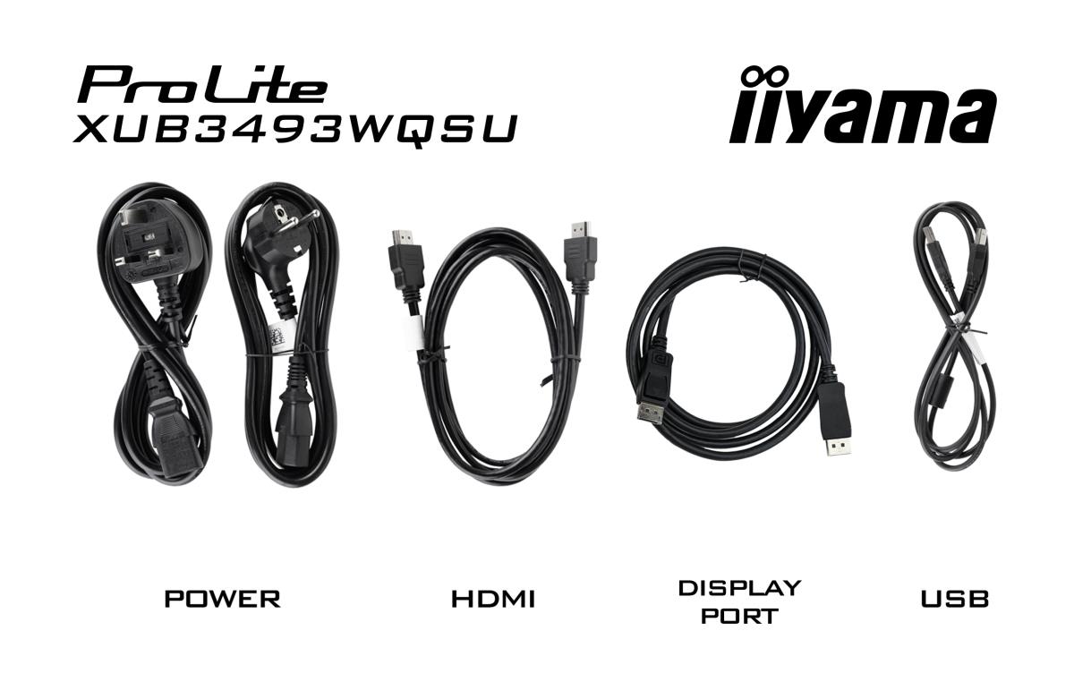 IiYAMA Desktop Monitor - ProLite XUB3493WQSU-B6 - 34in - 3440x1440 (UWQHD) - Black
