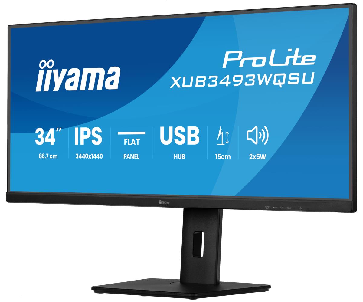 IiYAMA Desktop Monitor - ProLite XUB3493WQSU-B6 - 34in - 3440x1440 (UWQHD) - Black