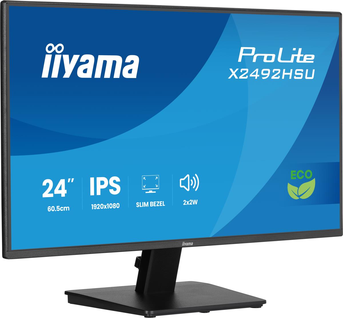 IiYAMA Desktop Monitor - ProLite X2492HSU-B1 - 24in - 1920x1080 (FHD) - Black