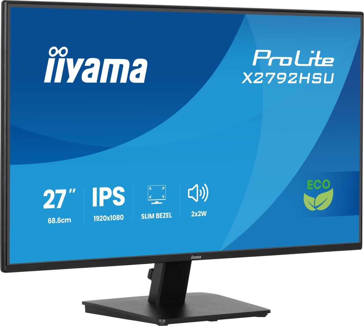 IiYAMA Desktop Monitor - ProLite X2792HSU-B1 - 27in - 1920x1080 (FHD) - Black
