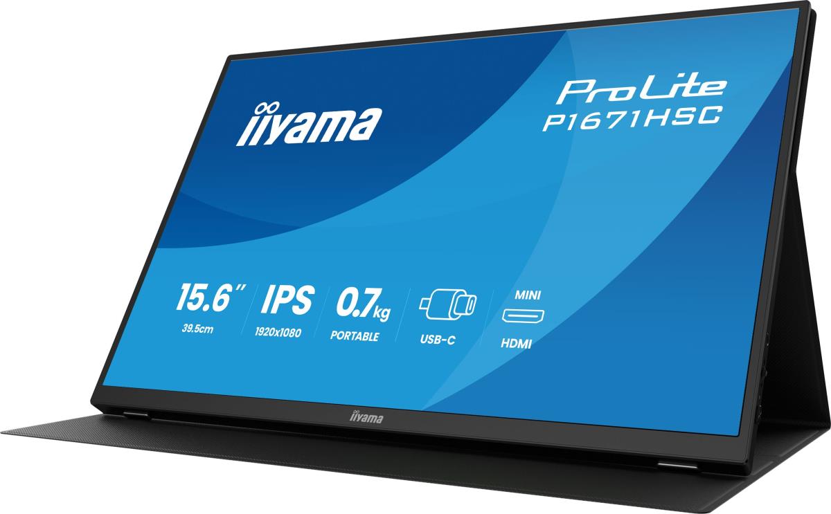 IiYAMA Desktop Monitor - ProLite P1671HSC-B1 - 16in - 1920x1080 (FHD) - Black