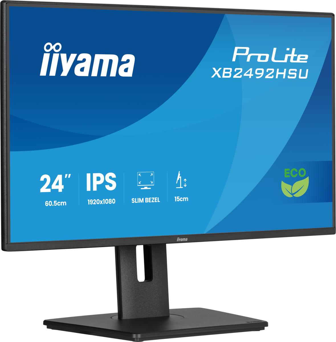 IiYAMA Desktop Monitor - ProLite XB2492HSU-B1 - 24in - 1920x1080 (FHD) - Black