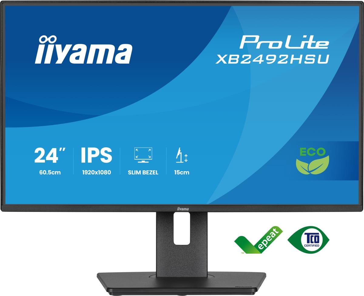 IiYAMA Desktop Monitor - ProLite XB2492HSU-B1 - 24in - 1920x1080 (FHD) - Black