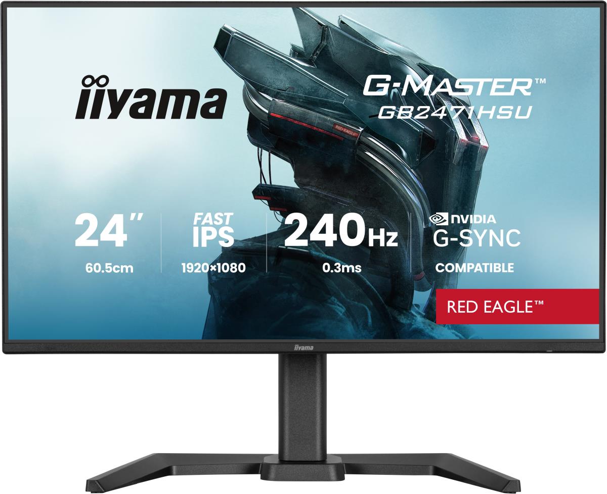 IiYAMA Desktop Monitor - G-MASTER GB2471HSU-B1 - 24in - 1920x1080 (FHD) - Black