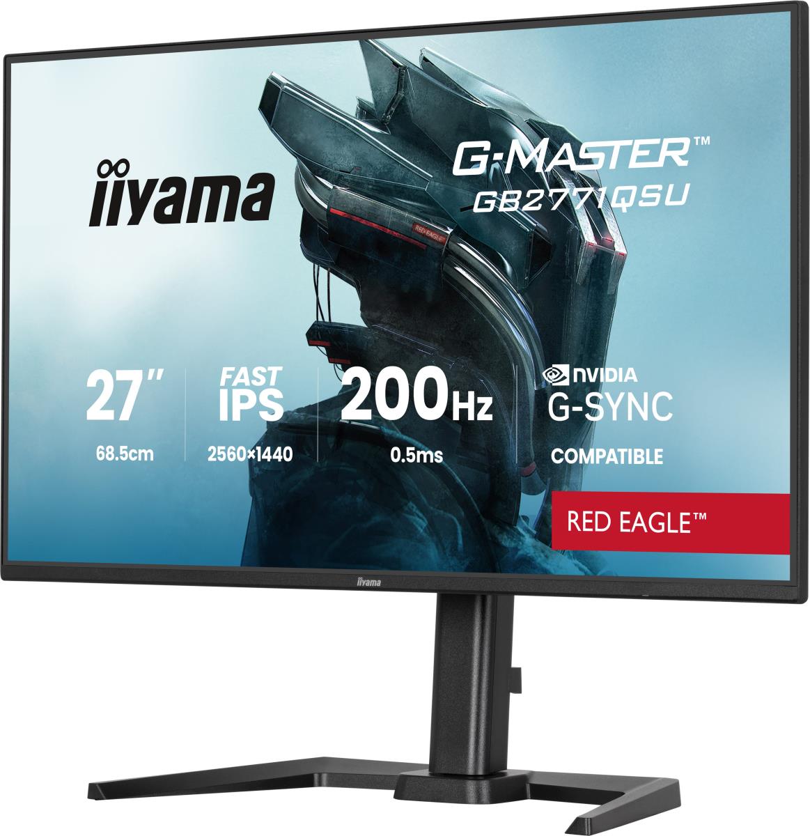 IiYAMA Desktop Monitor - G-MASTER GB2771QSU-B1 - 27in - 2560x1440 (WQHD) - Black