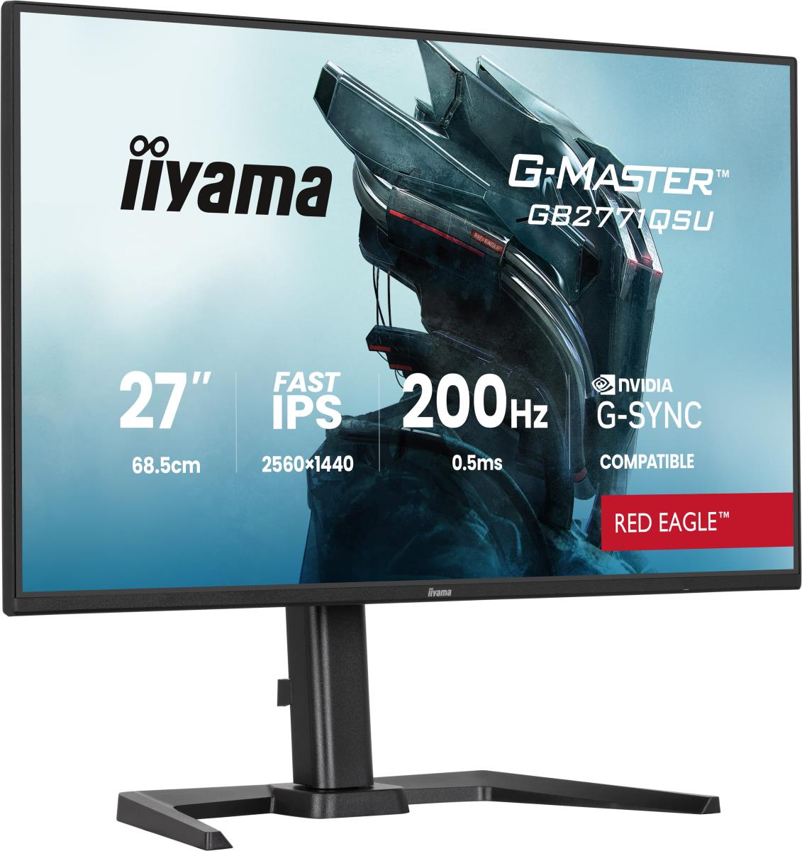 IiYAMA Desktop Monitor - G-MASTER GB2771QSU-B1 - 27in - 2560x1440 (WQHD) - Black