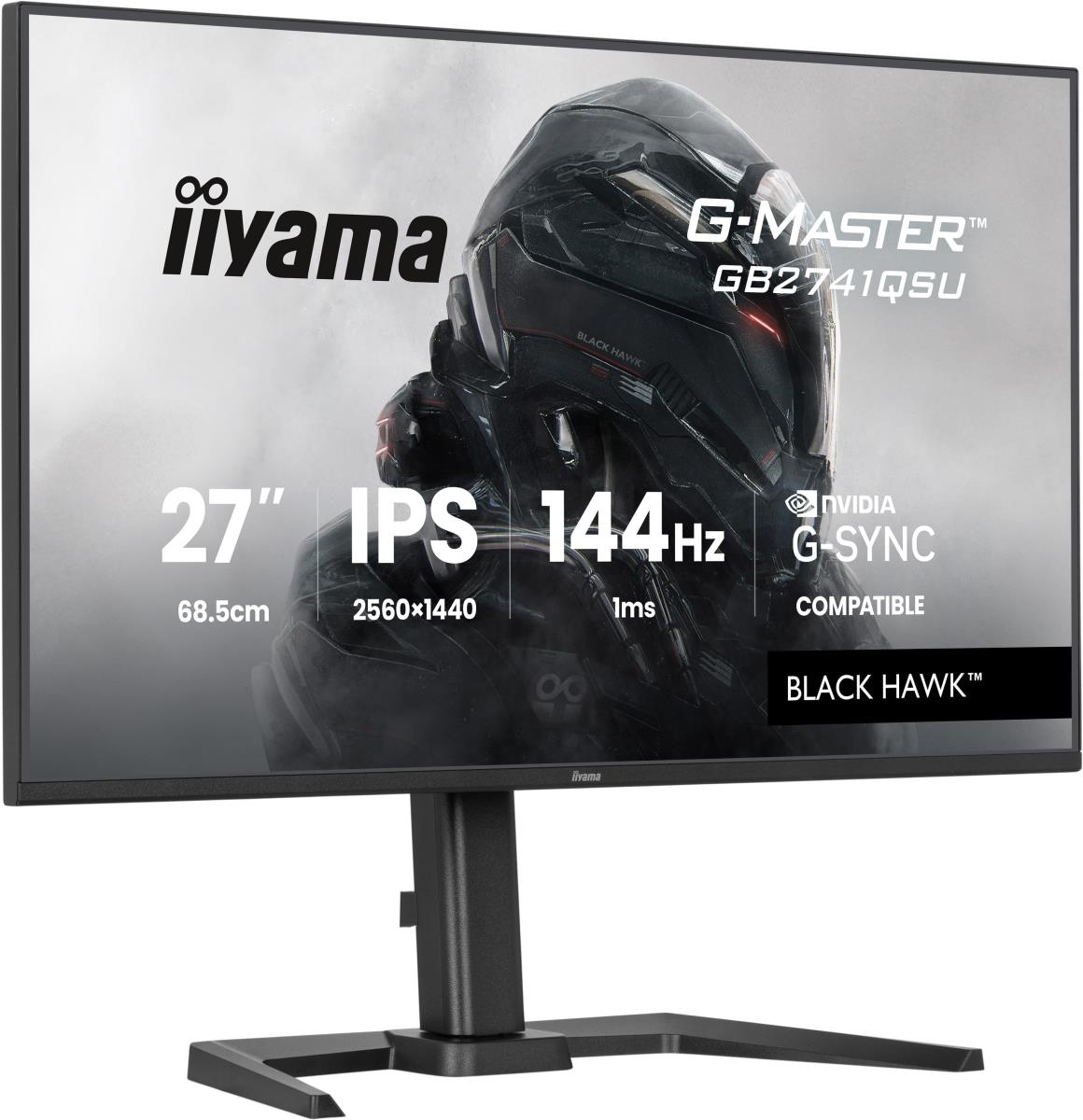 IiYAMA Desktop Monitor - G-MASTER GB2741QSU-B1 - 27in - 2560x1440 (WQHD) - Black