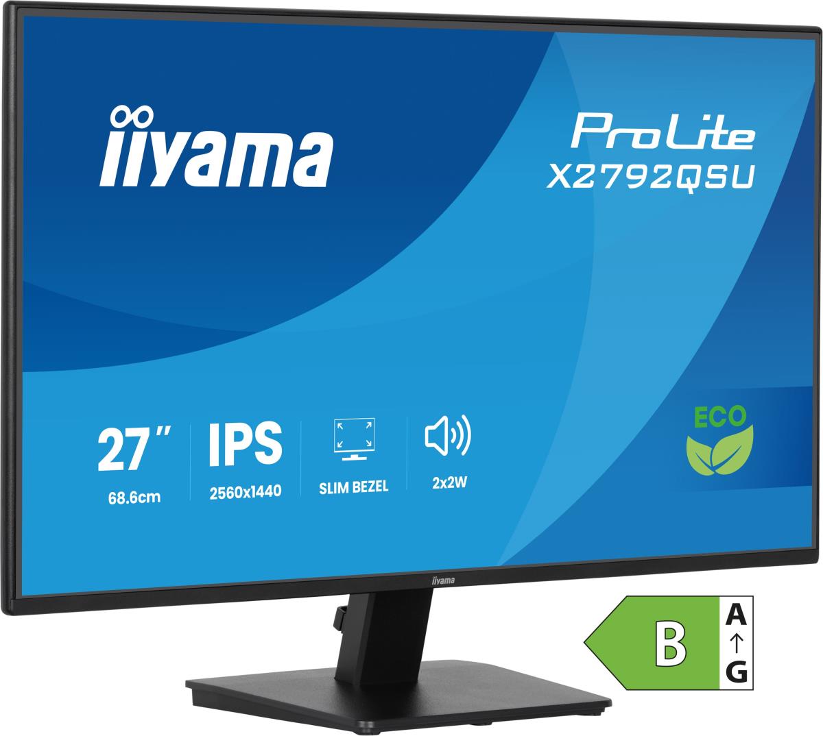 IiYAMA Desktop Monitor - ProLite X2792QSU-B1 - 27in - 2560x1440 (QHD) - Black