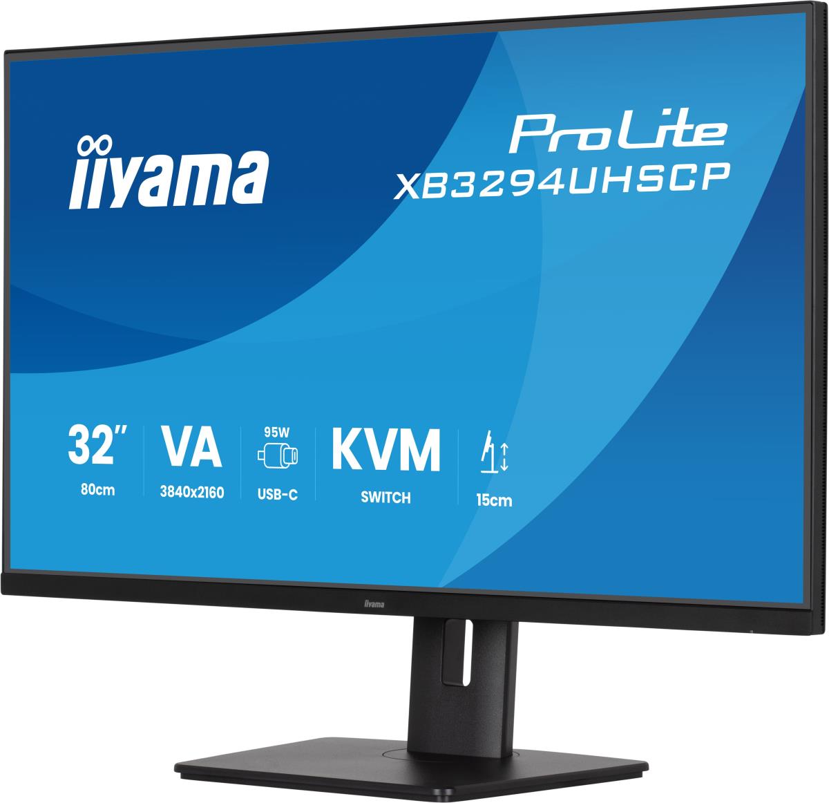 IiYAMA Desktop Monitor - ProLite XB3294UHSCP-B1 - 32in - 3840x2160 (UHD) - Black