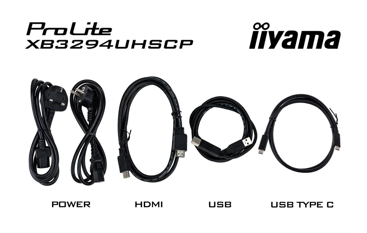 IiYAMA Desktop Monitor - ProLite XB3294UHSCP-B1 - 32in - 3840x2160 (UHD) - Black