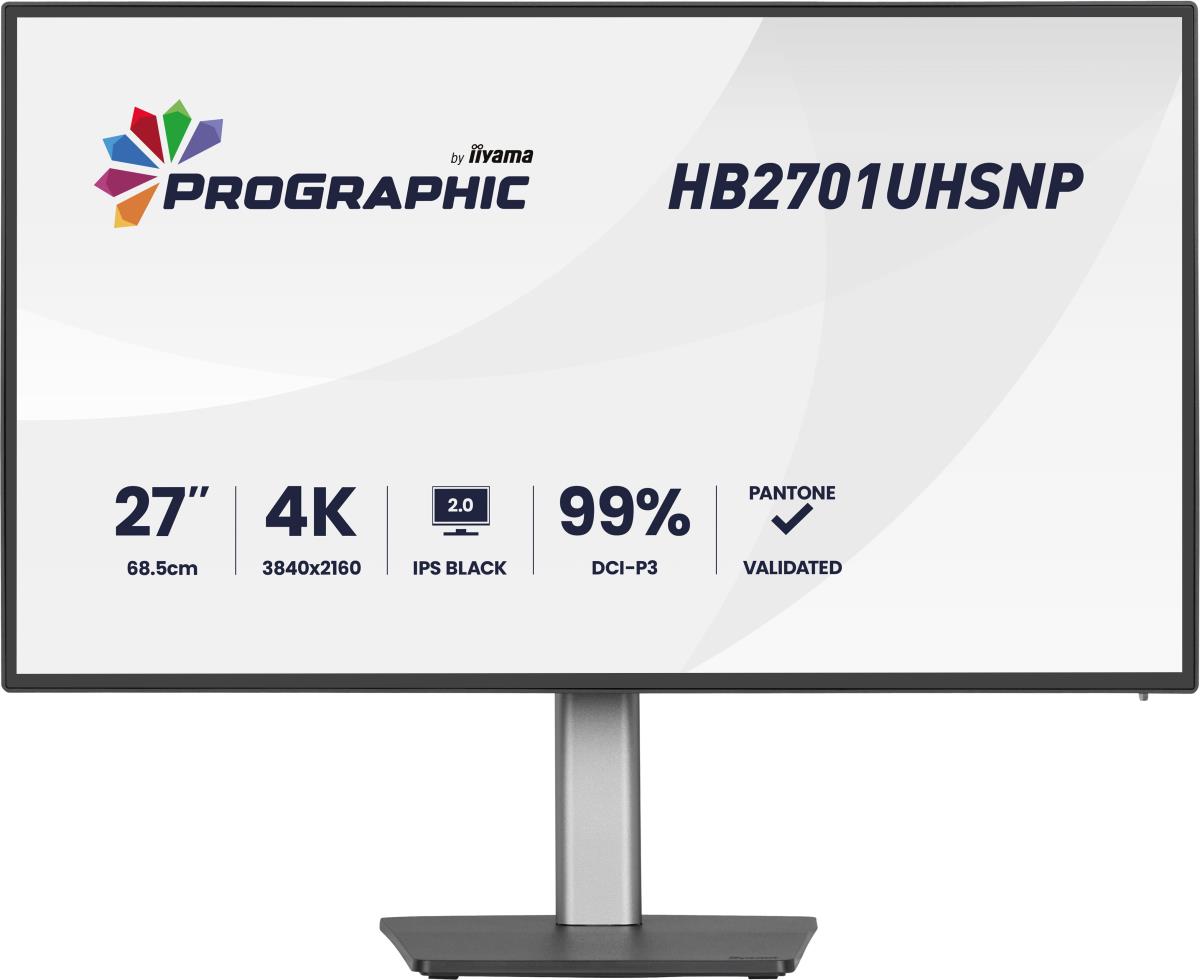 IiYAMA Desktop Monitor - ProLite HB2701UHSNP-B1 - 27in - 3840x2160 (UHD) - Black