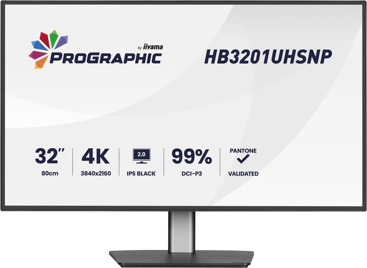 IiYAMA Desktop Monitor - ProLite HB3201UHSNP-B1 - 32in - 3840x2160 (UHD) - Black