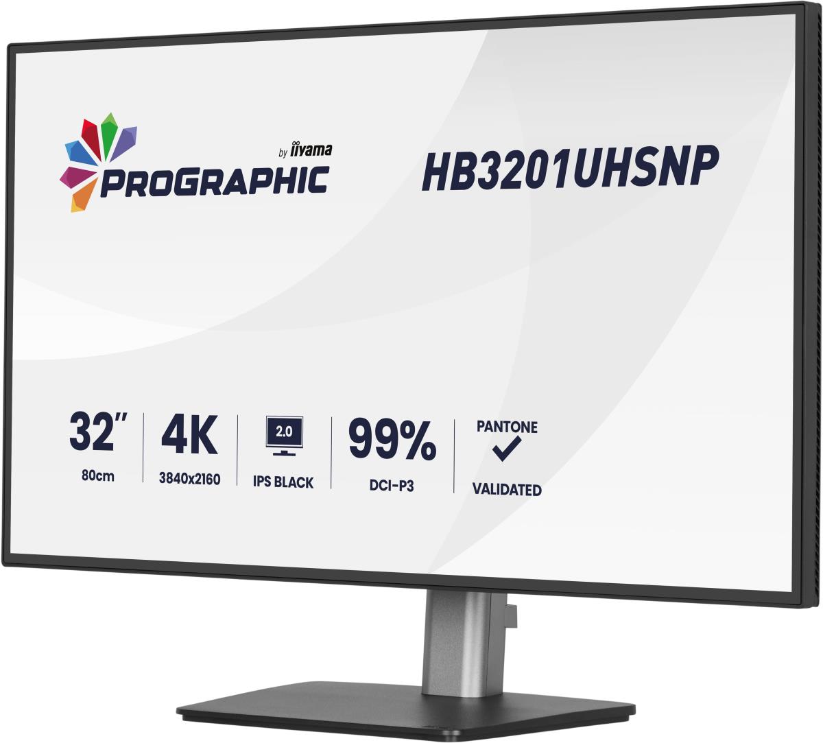 IiYAMA Desktop Monitor - ProLite HB3201UHSNP-B1 - 32in - 3840x2160 (UHD) - Black