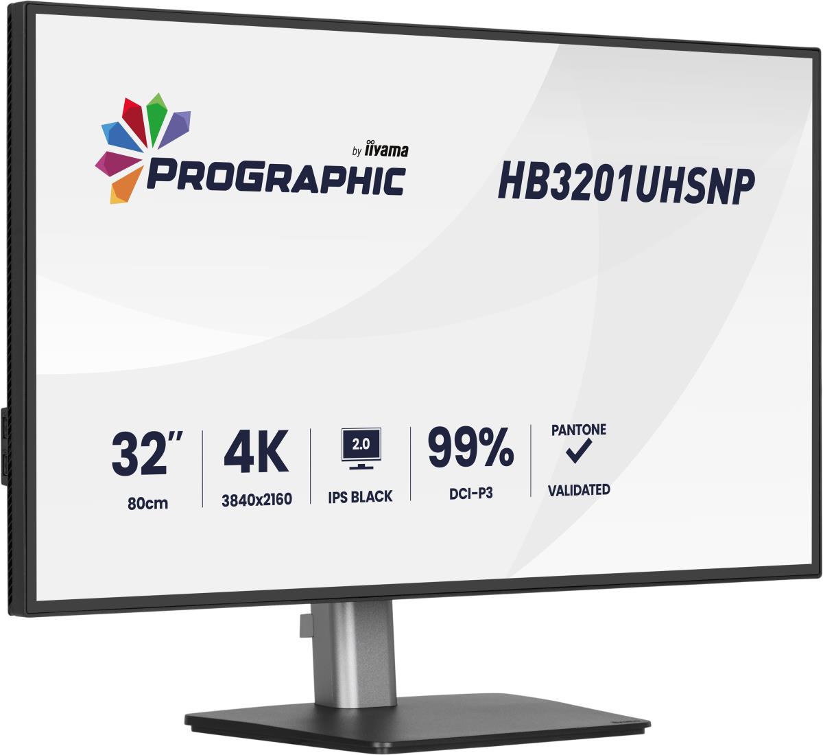 IiYAMA Desktop Monitor - ProLite HB3201UHSNP-B1 - 32in - 3840x2160 (UHD) - Black