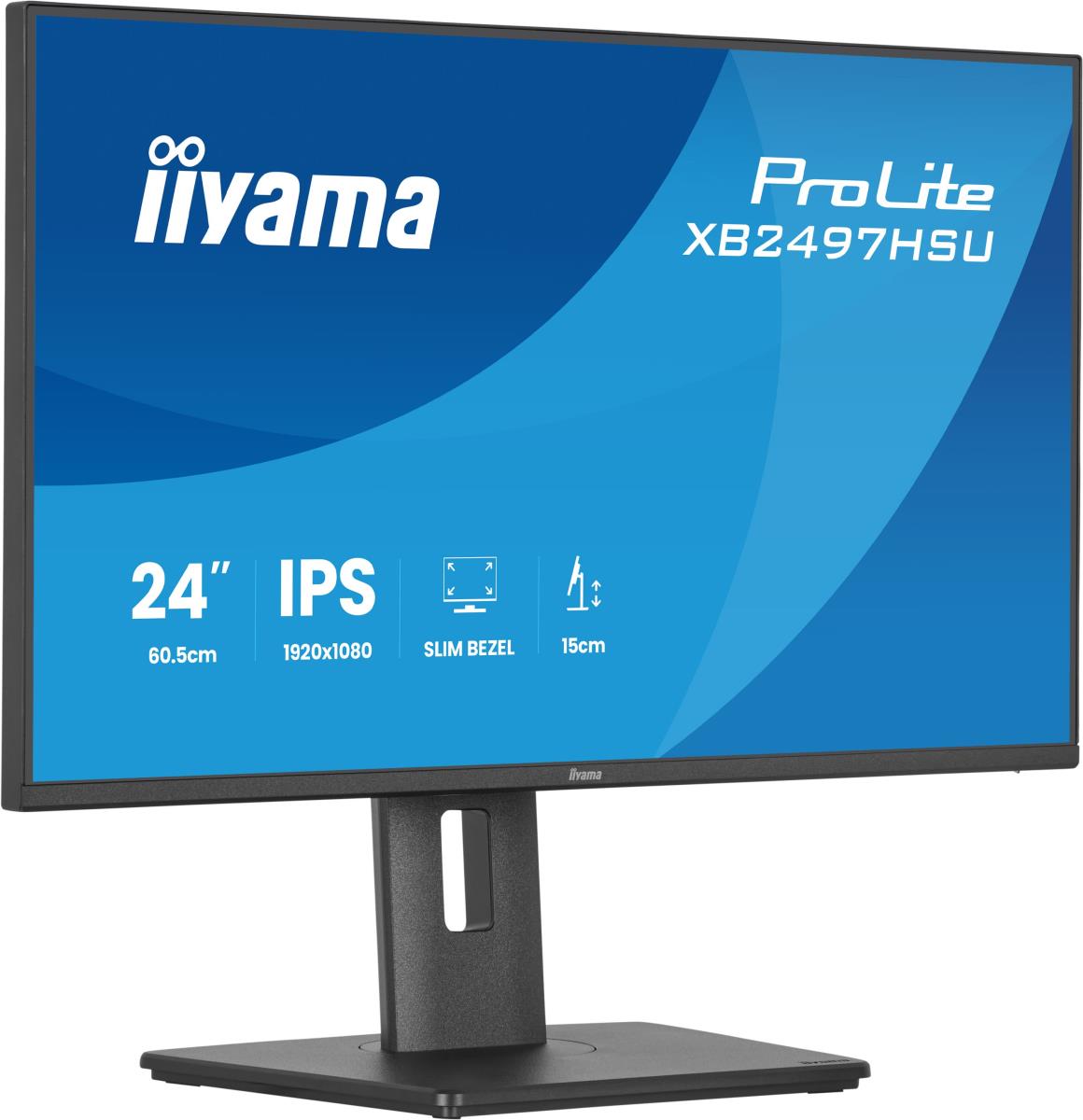 IiYAMA Desktop Monitor - ProLite XB2497HSU-B1 - 24in - 1920x1080 (FHD) - Black
