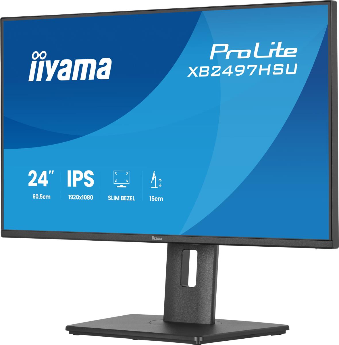 IiYAMA Desktop Monitor - ProLite XB2497HSU-B1 - 24in - 1920x1080 (FHD) - Black