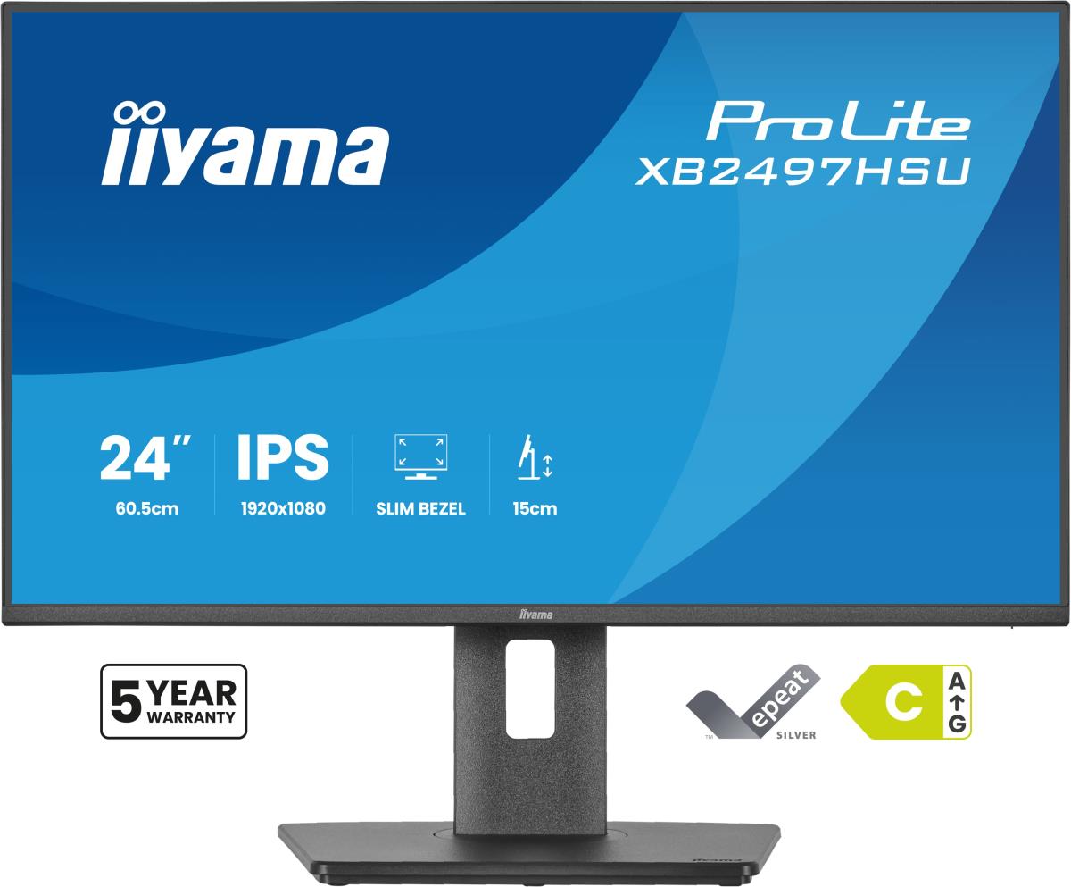 IiYAMA Desktop Monitor - ProLite XB2497HSU-B1 - 24in - 1920x1080 (FHD) - Black