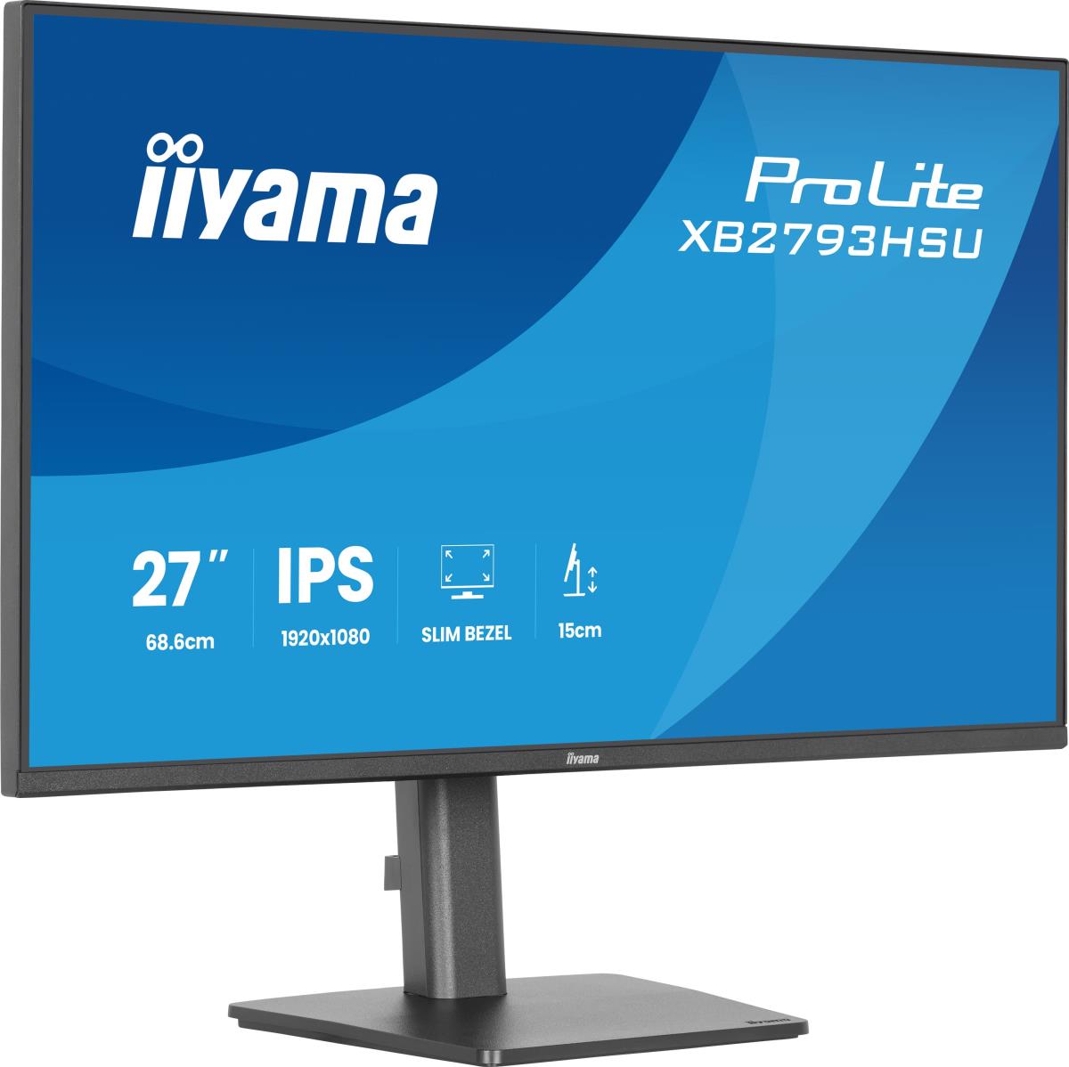 IiYAMA Desktop Monitor - ProLite XB2793HSU-B1 - 27in - 1920x1080 (FHD) - Black