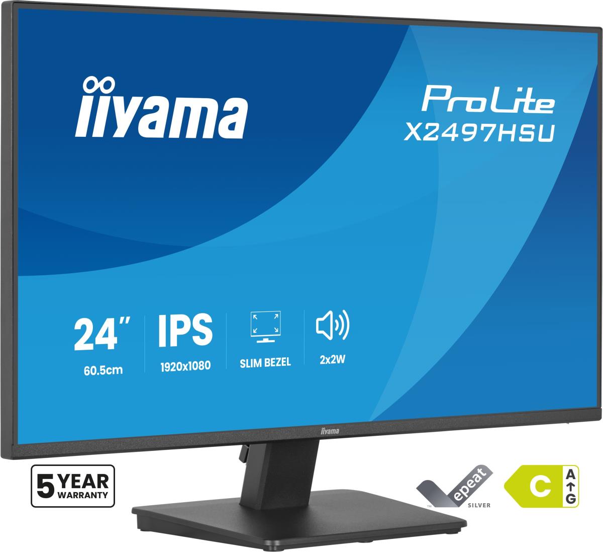 IiYAMA Desktop Monitor - ProLite X2497HSU-B1 - 24in - 1920x1080 (FHD) - Black