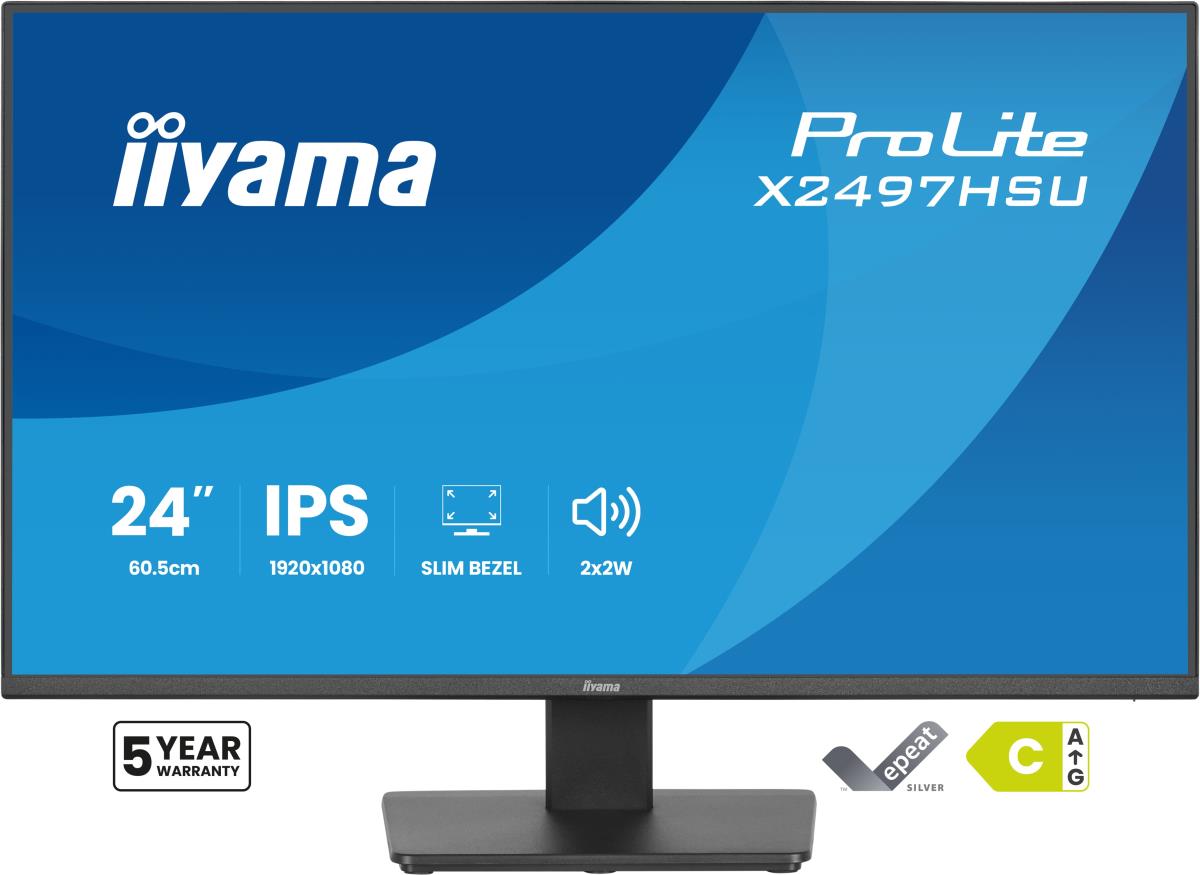 IiYAMA Desktop Monitor - ProLite X2497HSU-B1 - 24in - 1920x1080 (FHD) - Black