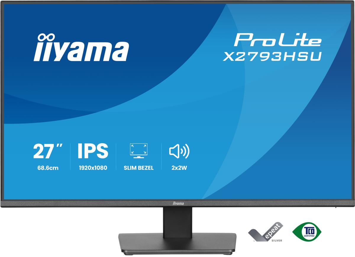 IiYAMA Desktop Monitor - ProLite X2793HSU-B1 - 27in - 1920x1080 (FHD) - Black