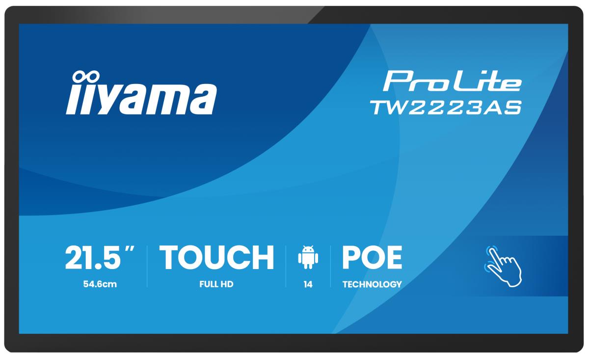 IiYAMA Touch Monitor - ProLite TW2223AS-B3P - 22in - 1920x1080 (FHD) - Black