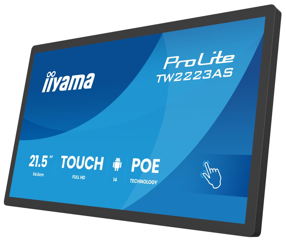 IiYAMA Touch Monitor - ProLite TW2223AS-B3P - 22in - 1920x1080 (FHD) - Black