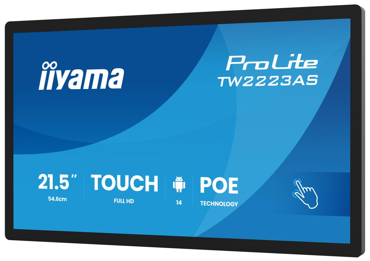IiYAMA Touch Monitor - ProLite TW2223AS-B3P - 22in - 1920x1080 (FHD) - Black