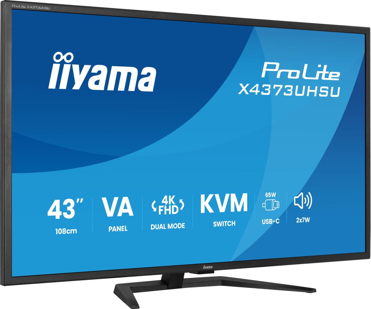 IiYAMA Large Format Monitor - ProLite X4373UHSU-B2 - 43in - 3840x2160 (UHD) - Black