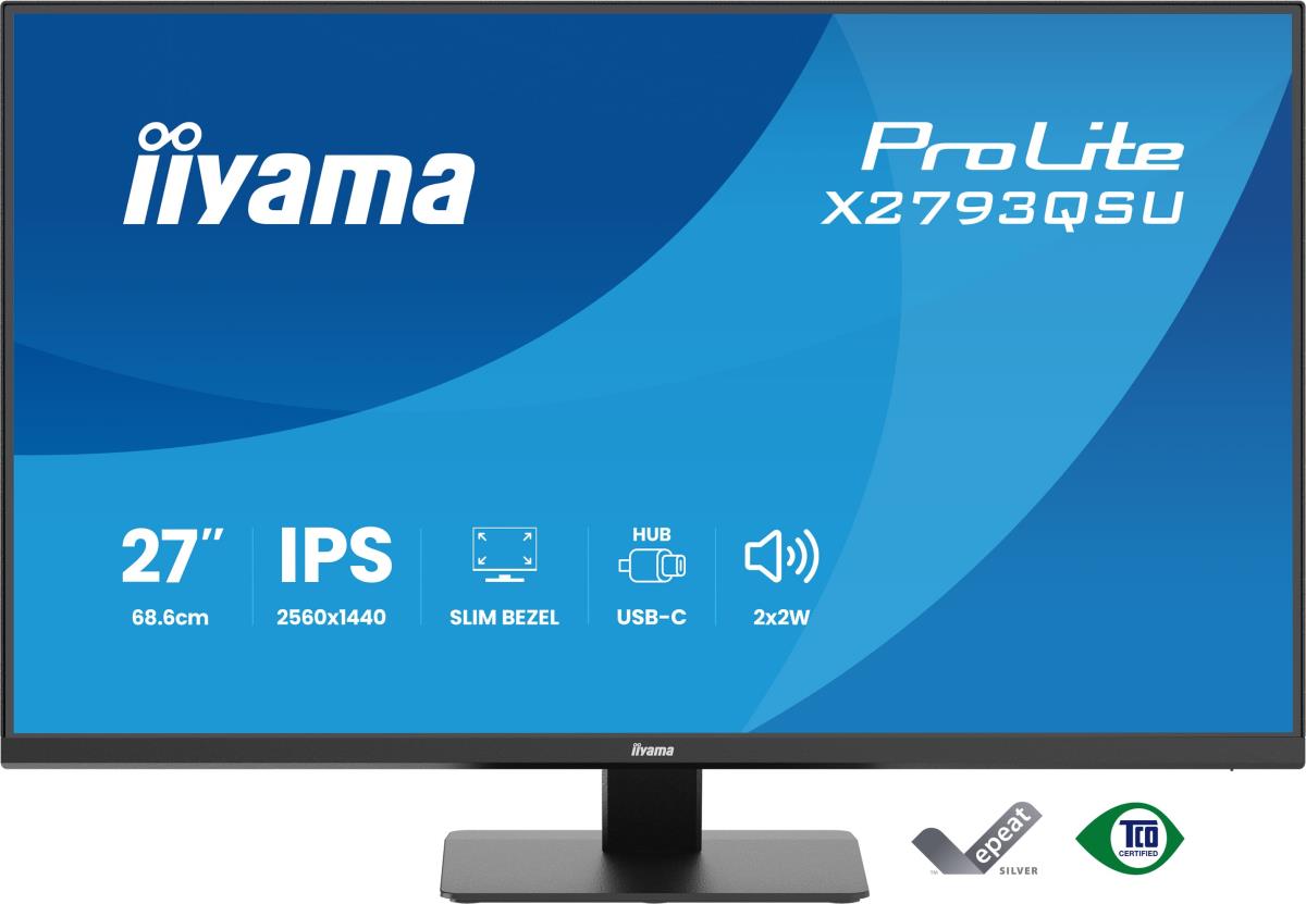 IiYAMA Desktop Monitor - ProLite X2793QSU-B1 - 27in - 2560x1440 (QHD) - Black