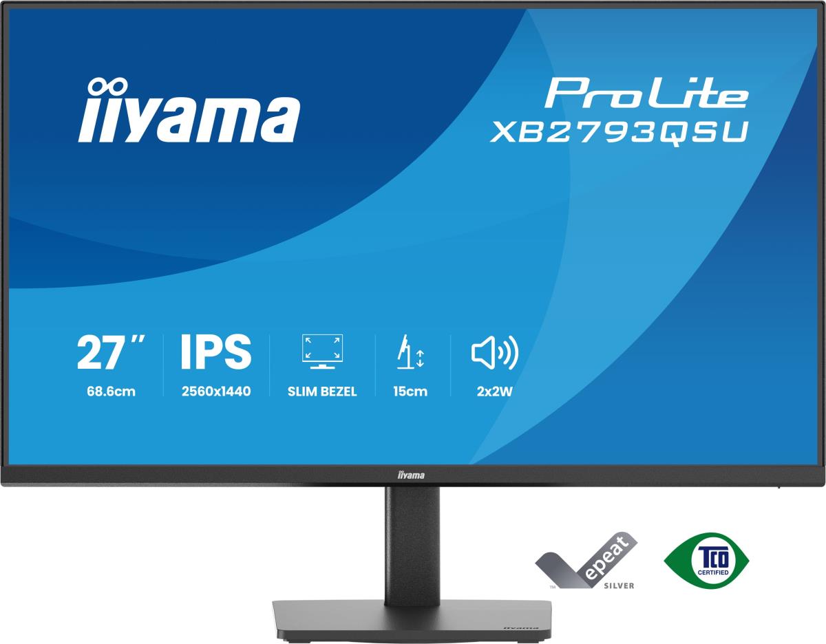 IiYAMA Desktop Monitor - ProLite XB2793QSU-B1 - 27in - 2560x1440 (QHD) - Black