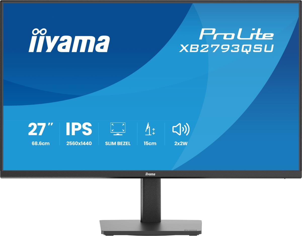 IiYAMA Desktop Monitor - ProLite XB2793QSU-B1 - 27in - 2560x1440 (QHD) - Black