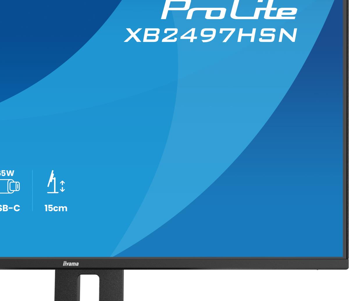 IiYAMA Desktop USB-C Monitor - ProLite XB2497HSN-B1 - 24in - 1920x1080 (FHD) - Black