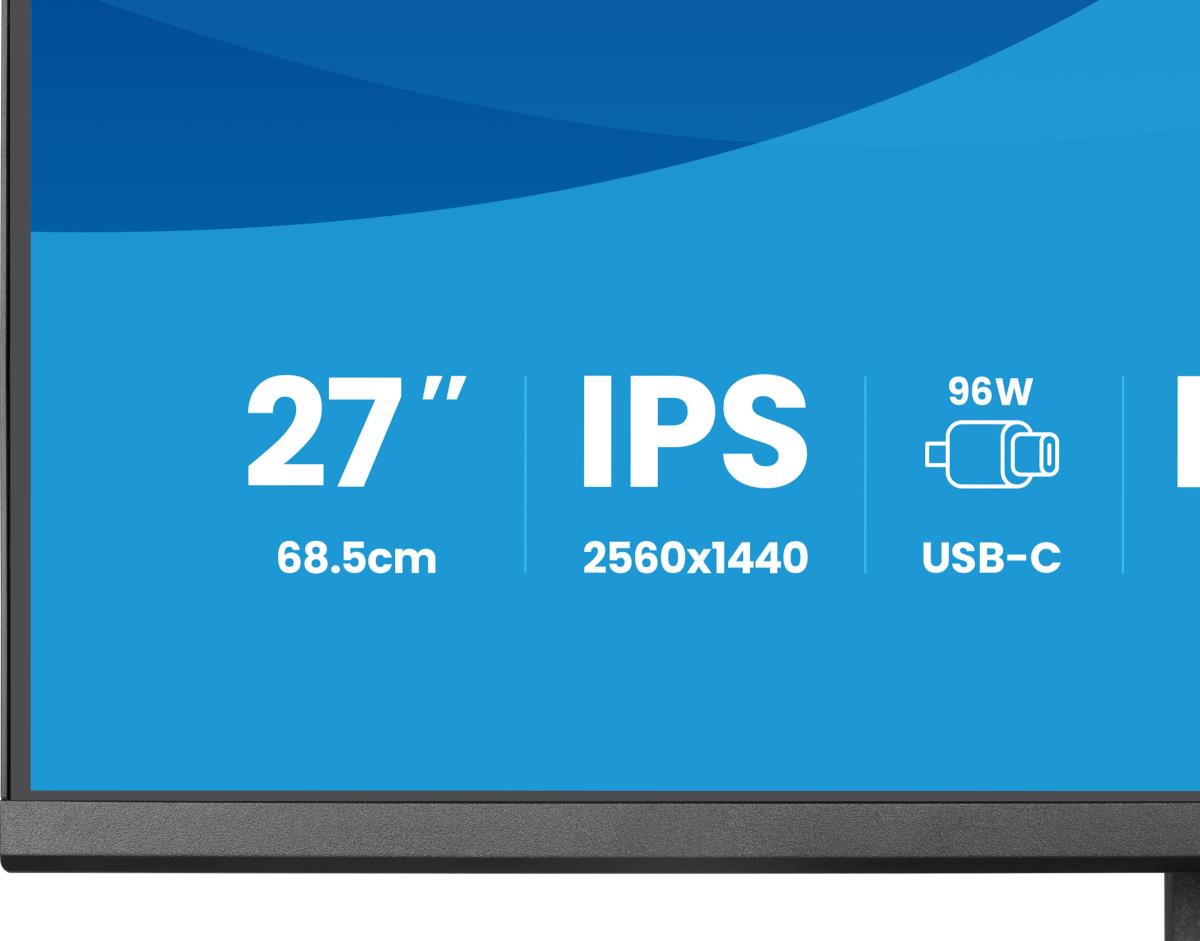 IiYAMA Desktop USB-C Monitor - ProLite XB2797QSNPH-B1 - 27in - 2560x1440 (WQHD) - Black