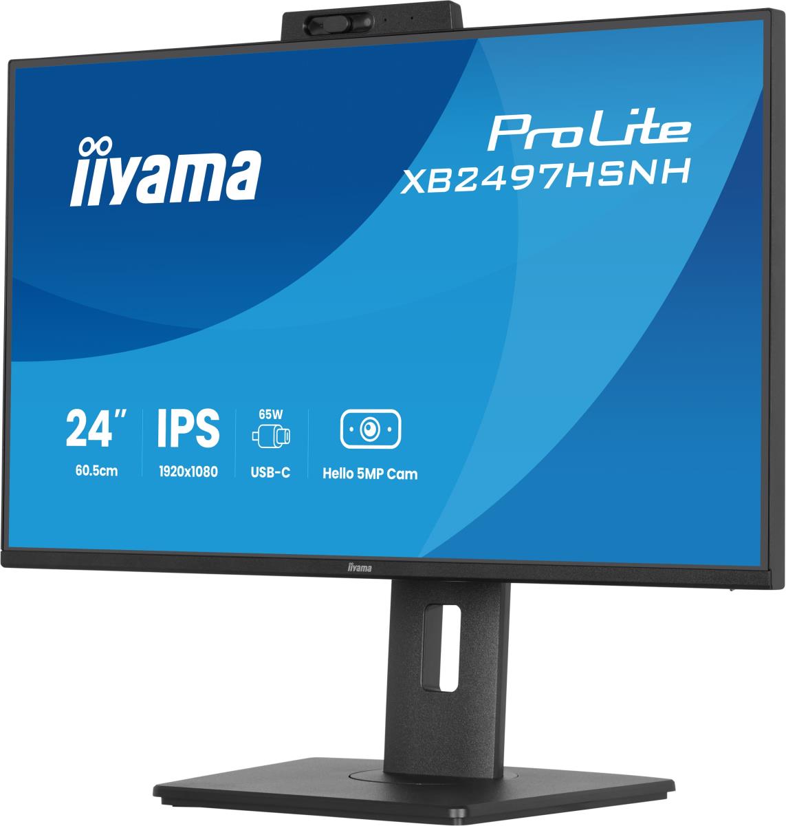 IiYAMA Desktop USB-C Monitor - ProLite XB2497HSNH-B1 - 24in - 1920x1080 (FHD) - Black
