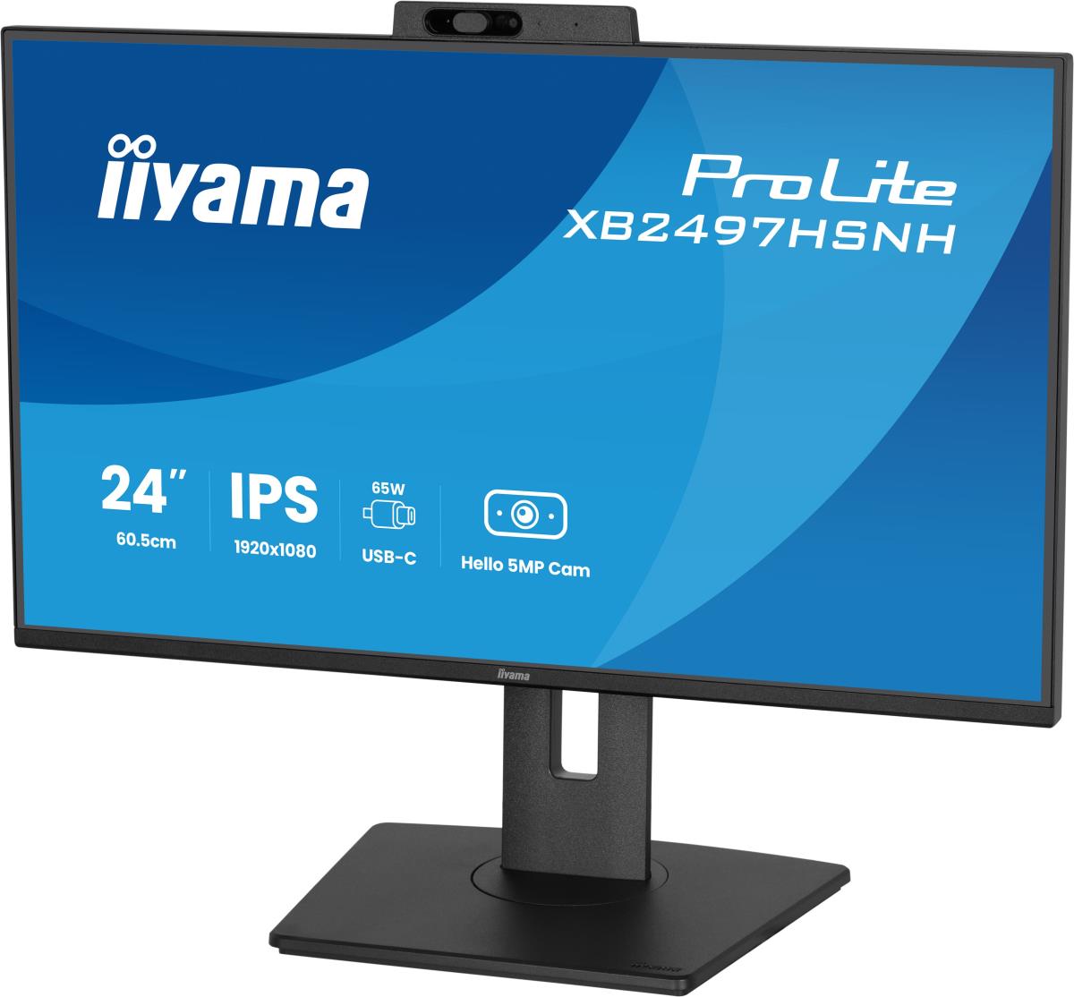 IiYAMA Desktop USB-C Monitor - ProLite XB2497HSNH-B1 - 24in - 1920x1080 (FHD) - Black