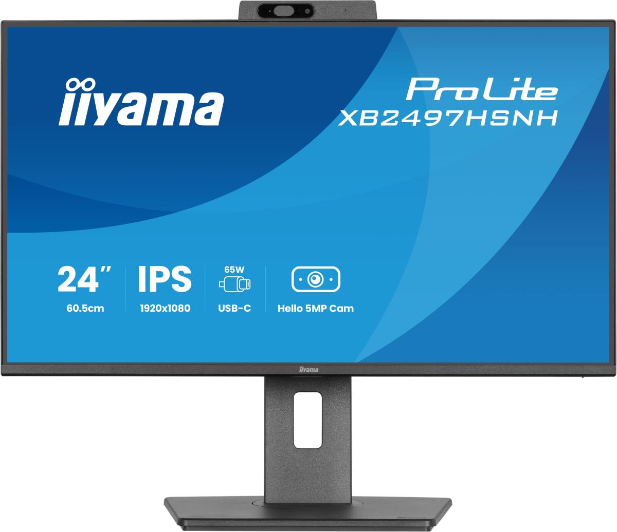 IiYAMA Desktop USB-C Monitor - ProLite XB2497HSNH-B1 - 24in - 1920x1080 (FHD) - Black