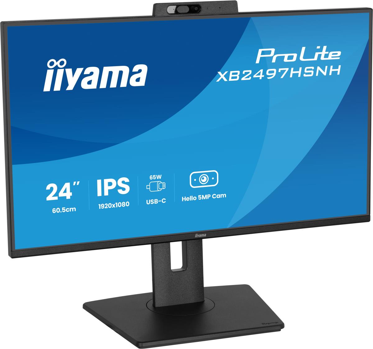 IiYAMA Desktop USB-C Monitor - ProLite XB2497HSNH-B1 - 24in - 1920x1080 (FHD) - Black