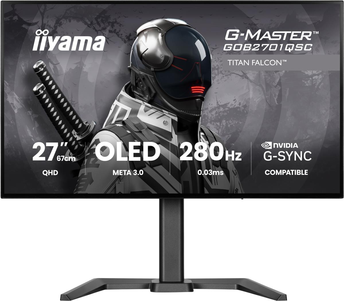IiYAMA Desktop Monitor - G-MASTER GOB2701QSC-B1 - 27in - 2560x1440 (WQHD) - Black