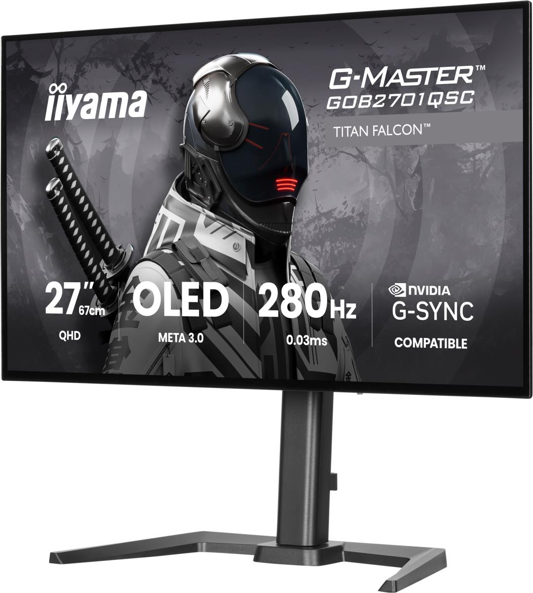 IiYAMA Desktop Monitor - G-MASTER GOB2701QSC-B1 - 27in - 2560x1440 (WQHD) - Black