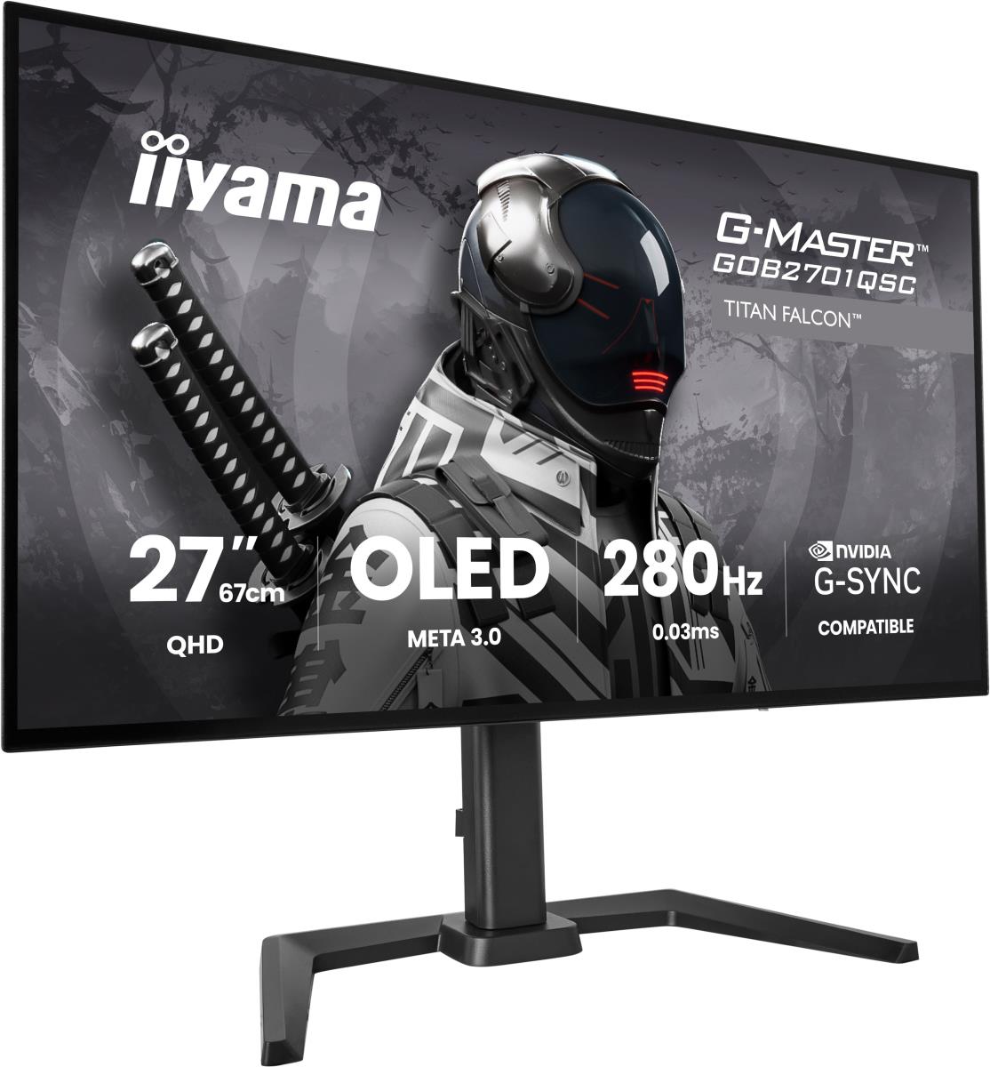 IiYAMA Desktop Monitor - G-MASTER GOB2701QSC-B1 - 27in - 2560x1440 (WQHD) - Black