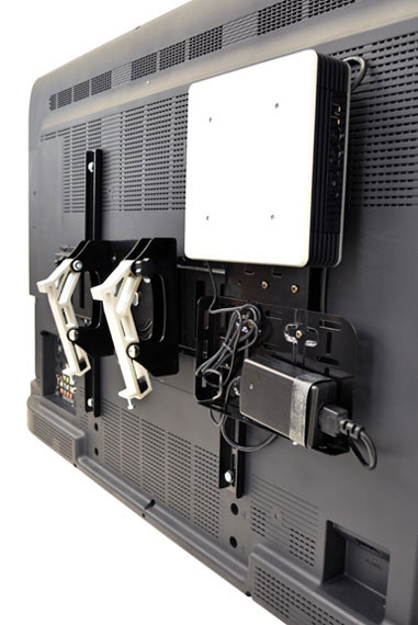 ERGOTRON Large Display Mount with Mini PC Holder - SIM90 - Wall - 1 monitor - Tilt/Rotation - Up to 32in - Black
