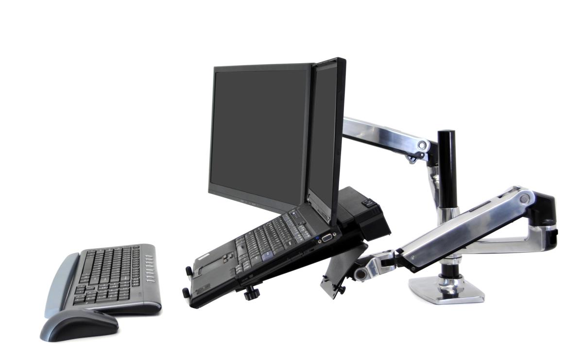 ERGOTRON Monitor Mount - LX Dual Stacking Arm - Desk - 2 monitor - Tilt/Pan/Rotate - up to 24in - Aluminium